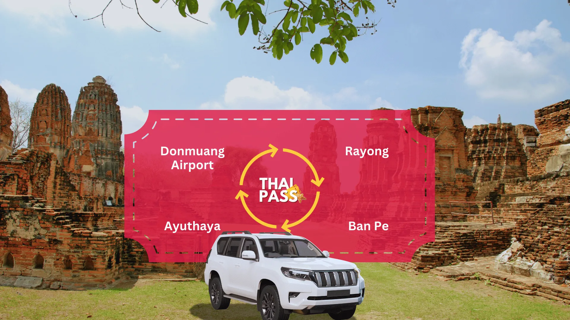 Private Transfer from Donmuang Ariport to Rayong / Ban Pe and Ayuthaya with Airport representative