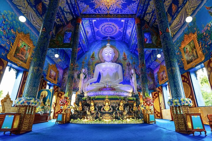 Day Tour - Chiang Rai White Temple + Blue Temple + Golden Triangle Tour (including Boat) - Thai Pass