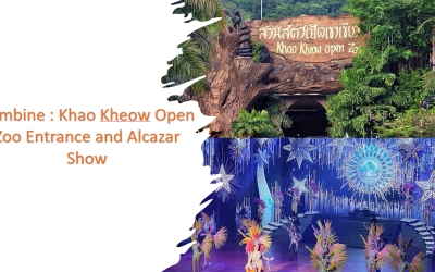 Combine : Khao Kheow Open Zoo and Alcazar Cabaret Show PattayaThai Pass